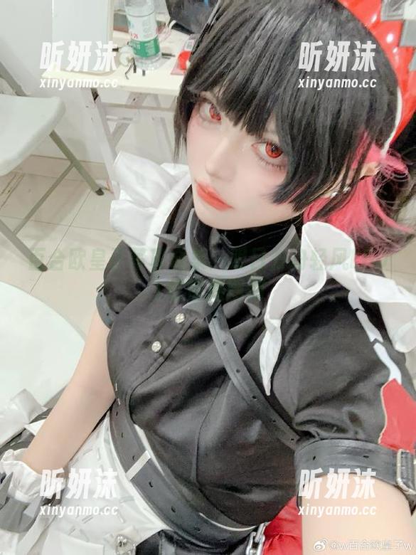 百合欧皇子写真合集：明日方舟轻风LB01红震撼图册
